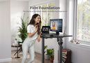 55 x 24 Inch Adjustable Height Stand Up Desk, Sit Stand Computer Desk for Home Office, Black