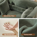 Claiks 68" Oversized Chaise Lounge Chair Indoor, Corduroy Upholstered Boneless Sofa Bed, Deep Seat Sleeper Couch with Pillows and Armrest, Cloud Sofas Reading Chair for Living Room, Beige