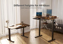 Rustic Brown 55 Inch Standing Desk with Storage Drawer, Electric Adjustable Height Computer Desk for Home Office, Gaming