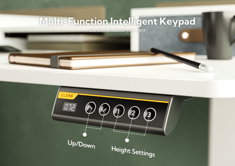 Electric Adjustable Standing Desk with Drawers Storage Shelf and Splice Board-Q9-BM