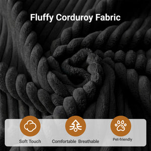 Claiks Chair Bed Single Sofa Bed with Pillow, Corduroy,  Soft corduroy fabric, ideal for guest rooms and small spaces, supportive shredded foam, folds into a comfy chair or bed