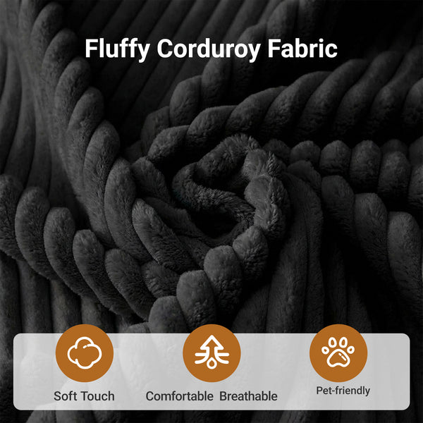 Claiks Chair Bed Single Sofa Bed with Pillow, Corduroy,  Soft corduroy fabric, ideal for guest rooms and small spaces, supportive shredded foam, folds into a comfy chair or bed