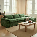 Claiks 157" Modular Sectional Sofa,U Shaped Couch for Living Room,Modern Deep Seat Sofa 4 Seater Chenille Fabric Comfy Cloud Couches with Movable Ottoman, Beige