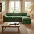 Claiks 157" Modular Sectional Sofa,U Shaped Couch for Living Room,Modern Deep Seat Sofa 4 Seater Chenille Fabric Comfy Cloud Couches with Movable Ottoman, Beige