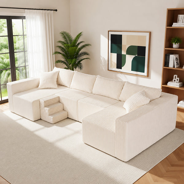 Claikis Astra 4-Seat Sleeper Sectional Sofa