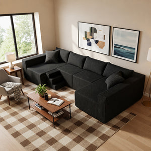 Claikis Astra 4-Seat Sleeper Sectional Sofa