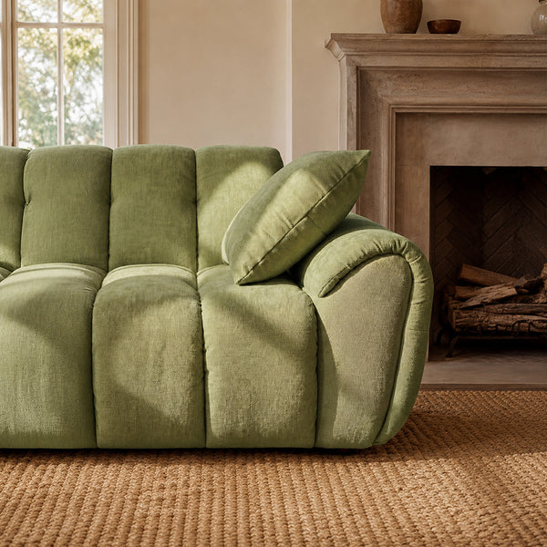 Claikis Elara 4‑Seat Cut-Pile Sectional Sofa