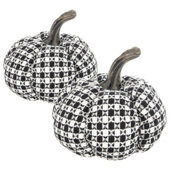 Woven Check Pumpkin Decor