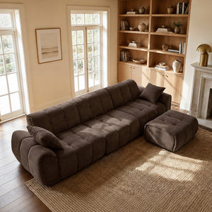 Claikis Elara 4‑Seat Cut-Pile Sectional Sofa