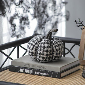 Woven Check Pumpkin Decor