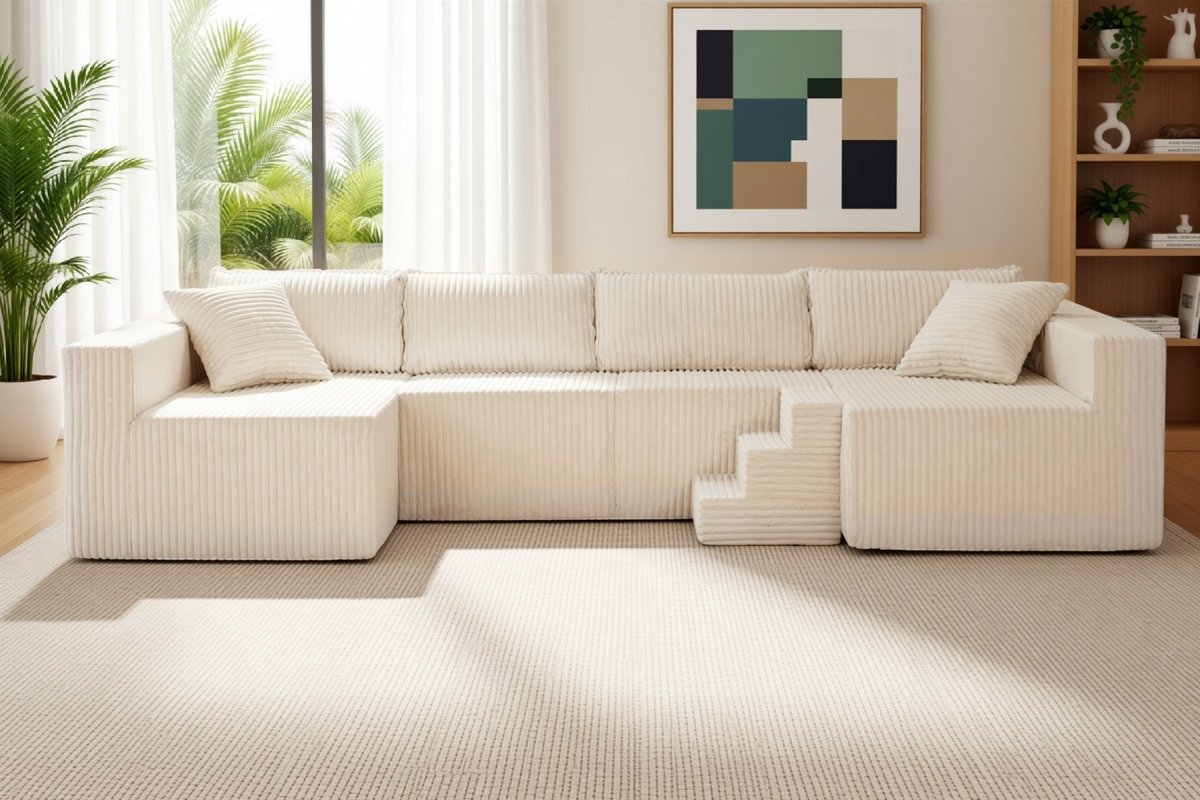 InnovarHome Astra 4-Seat Sleeper Sectional Sofa