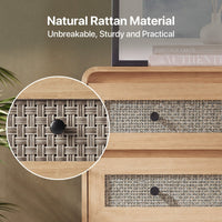 Avelia Fluted Wood Dresser with Curved Anti-Collision Design - Innovar