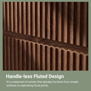 Avelia Fluted Wood Dresser with Curved Anti-Collision Design - Innovar