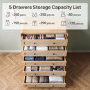 Avelia Fluted Wood Dresser with Curved Anti-Collision Design - Innovar
