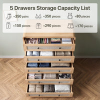 Avelia Fluted Wood Dresser with Curved Anti-Collision Design - Innovar