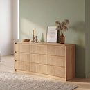Avelia Fluted Wood Dresser with Curved Anti-Collision Design - Innovar