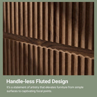 Avelia Fluted Wood Dresser with Curved Anti-Collision Design - Innovar