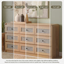 Avelia Fluted Wood Dresser with Curved Anti-Collision Design - Innovar