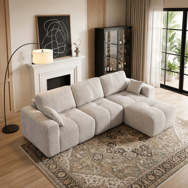 Claiks Elara Grid-Tufted Modular Sofa
