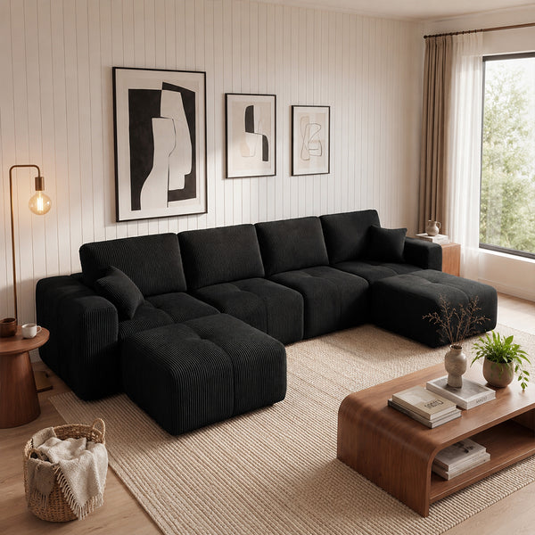 Claiks Elara Grid-Tufted Modular Sofa
