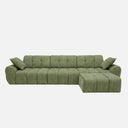 Claikis Elara 4‑Seat Cut-Pile Sectional Sofa