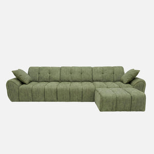 Claikis Elara 4‑Seat Cut-Pile Sectional Sofa