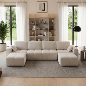 Claiks Elara Grid-Tufted Modular Sofa