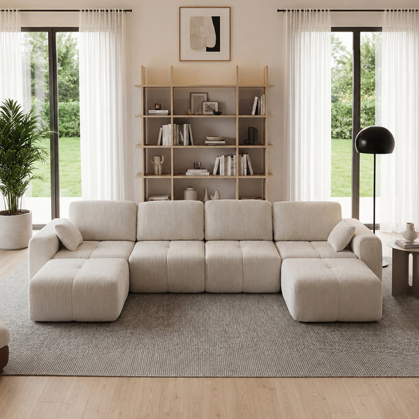 Claiks Elara Grid-Tufted Modular Sofa