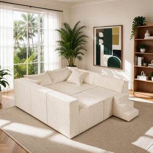 Claikis Astra 4-Seat Sleeper Sectional Sofa