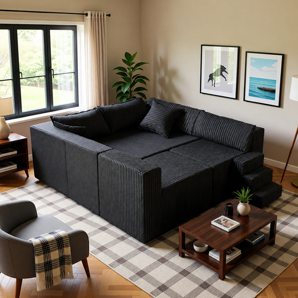 Claikis Astra 4-Seat Sleeper Sectional Sofa