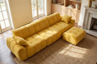 Elara 4‑Seat Cut - Pile Sectional Sofa - Innovar