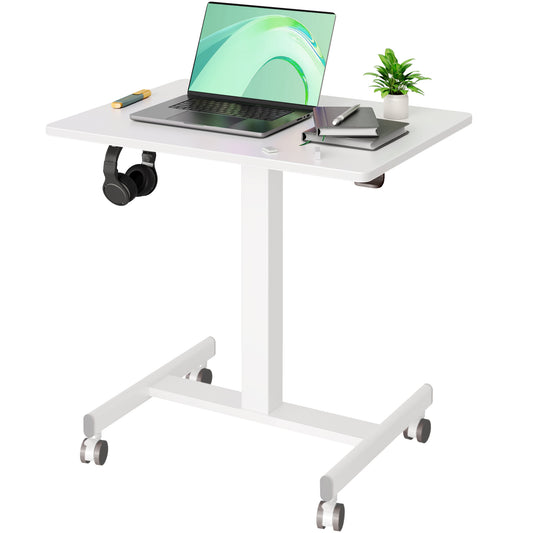 Mobile Standing Desk,White