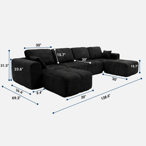 Claiks Elara Grid-Tufted Modular Sofa