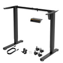 Claiks Standing Desk Frame, Electric Stand Up Desk Legs Frame Workstation Up to 63",C-Shaped Adjustable Standing Computer Desk for Home and Office, (Black Frame only)