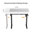 Claiks Standing Desk Frame, Electric Stand Up Desk Legs Frame Workstation Up to 63",C-Shaped Adjustable Standing Computer Desk for Home and Office, (Black Frame only)