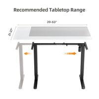 Claiks Standing Desk Frame, Electric Stand Up Desk Legs Frame Workstation Up to 63",C-Shaped Adjustable Standing Computer Desk for Home and Office, (Black Frame only)