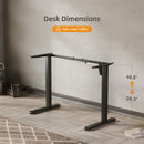 Claiks Standing Desk Frame, Electric Stand Up Desk Legs Frame Workstation Up to 63",C-Shaped Adjustable Standing Computer Desk for Home and Office, (Black Frame only)