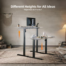 Claiks Standing Desk Frame, Electric Stand Up Desk Legs Frame Workstation Up to 63",C-Shaped Adjustable Standing Computer Desk for Home and Office, (Black Frame only)